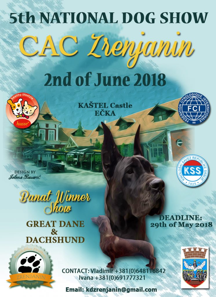 5th National Dog Show CAC Zrenjanin (Serbia), 2nd of June 2018