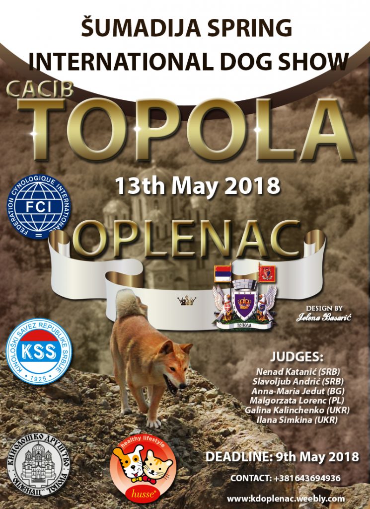 International Dog Show CACIB Topola (Serbia), 13th May 2018