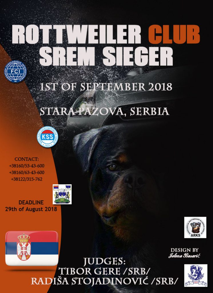 Rottweiler Club Srem Sieger Stara Pazova (Serbia)-1st of September 2018