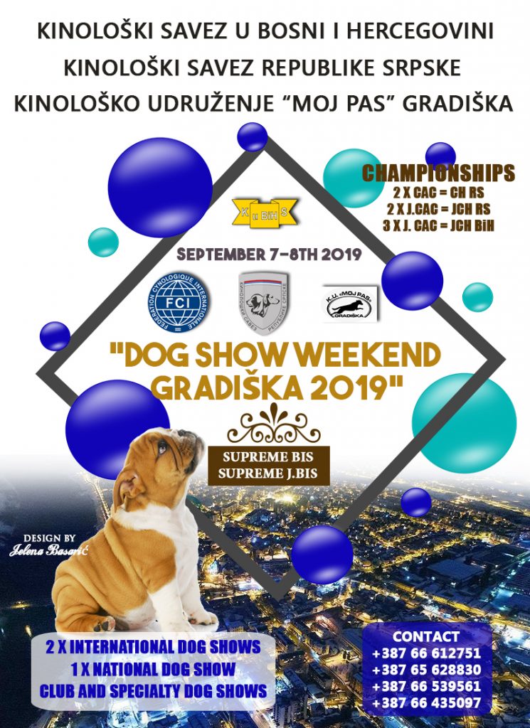 Dog Show Weekend Gradiška 2019, 7-8th September 2019