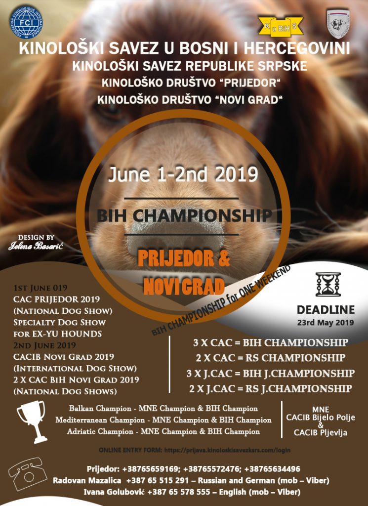 STATISTICS-BIH Championship Prijedor & Novi Grad, 1-2nd June 2019