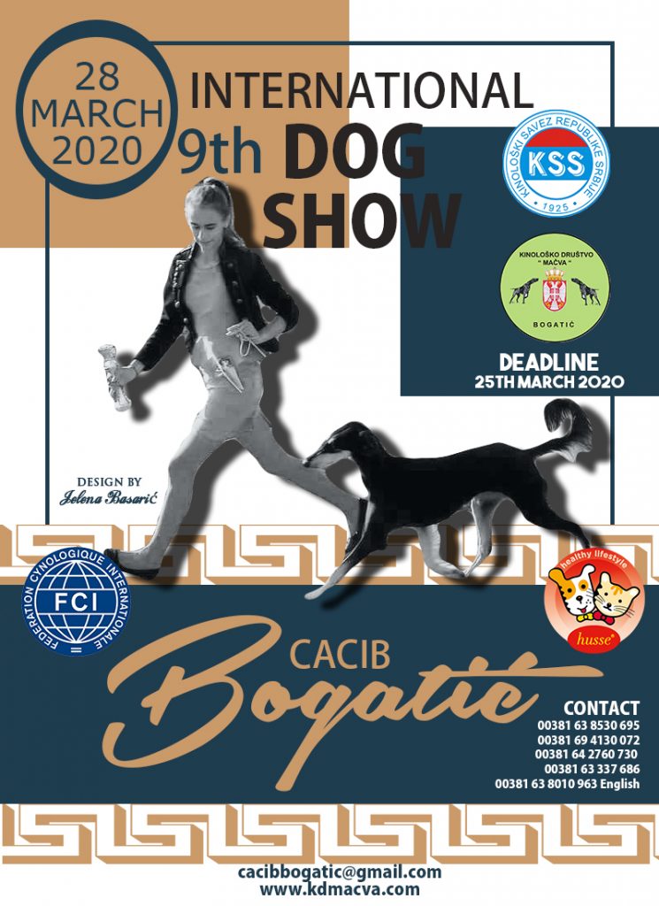 9th International Dog Show CACIB Bogatić (Serbia), March 28 2020