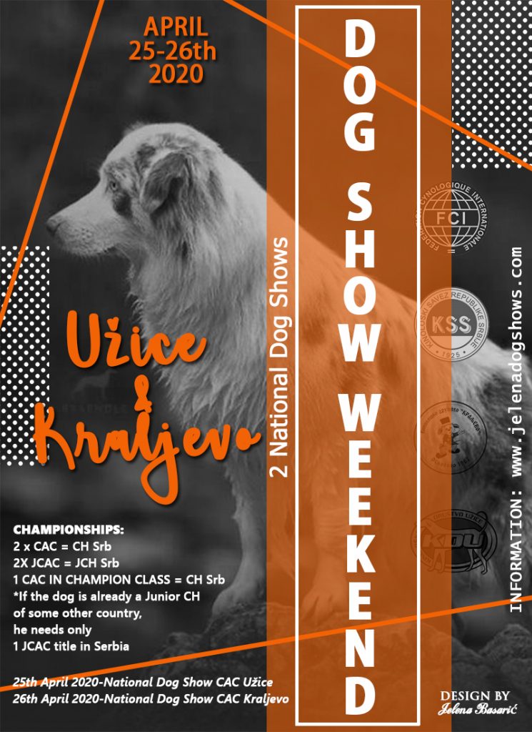 Dog Show Weekend Užice & Kraljevo, Serbia, 25-26th April 2020