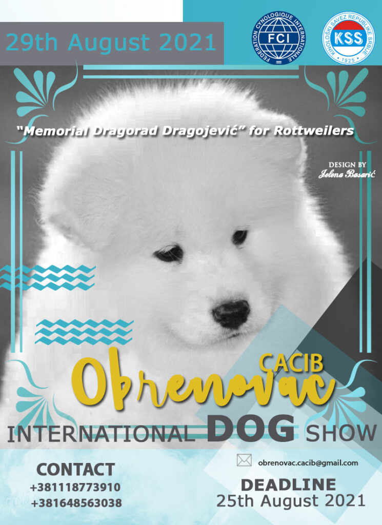 16th International Dog Show CACIB OBRENOVAC (Serbia), August 29th 2021