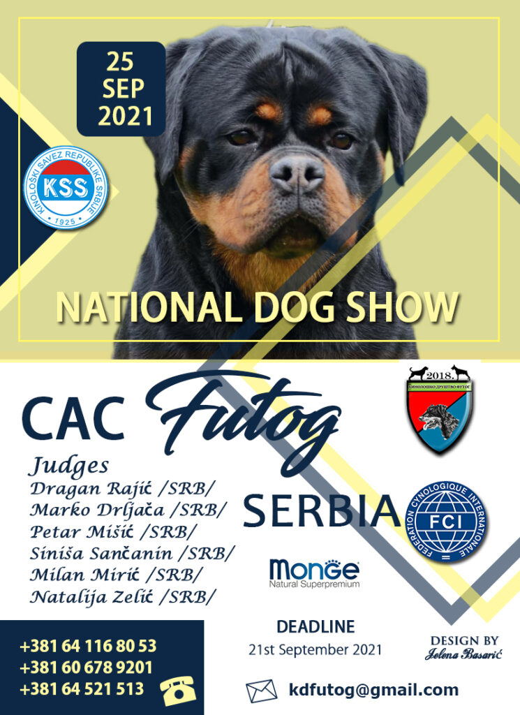 National Dog Show CAC Futog (Serbia)-25th September 2021