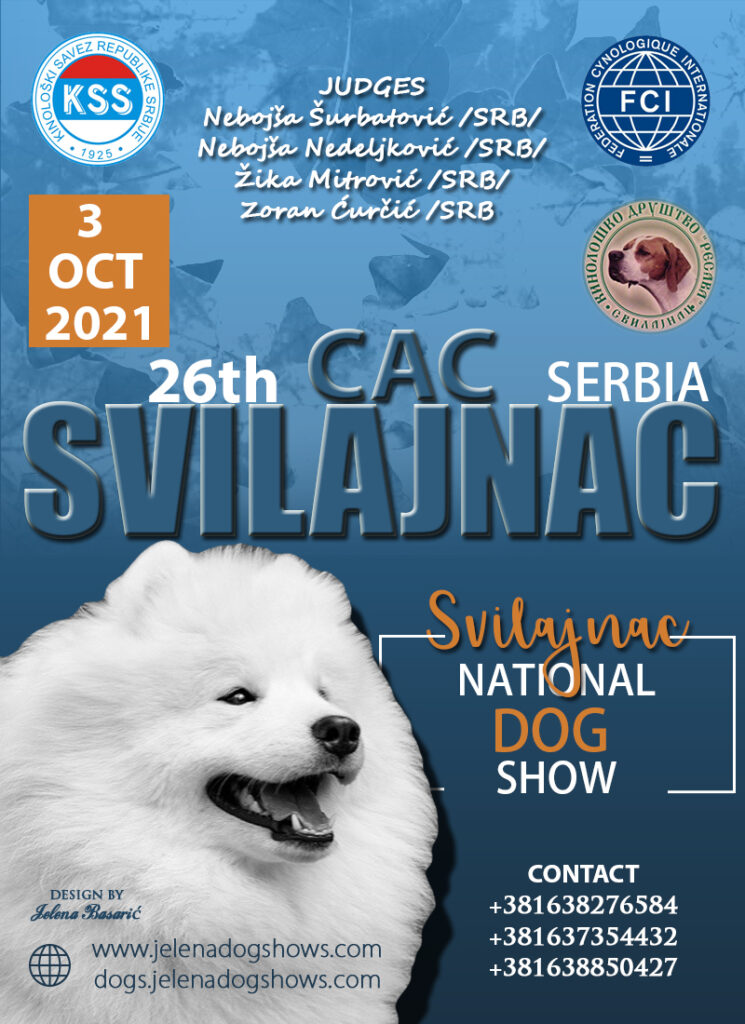 26th National Dog Show CAC Svilajnac, Serbia-3rd October 2021