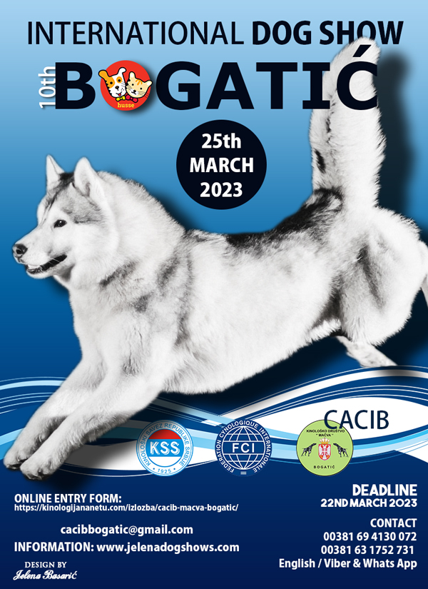 10th International Dog Show CACIB Bogatić (Serbia), March 25 2023