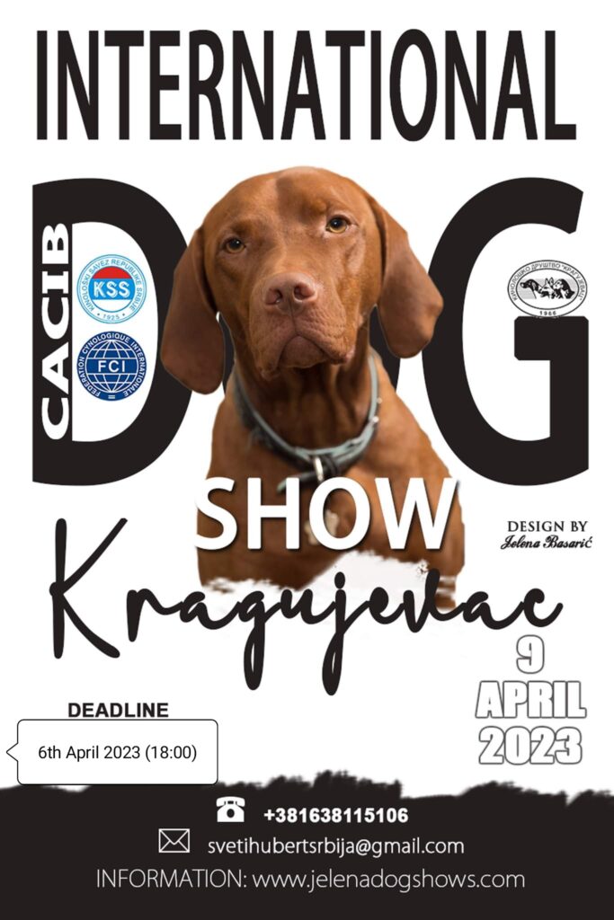 26th International Dog Show CACIB Kragujevac, Serbia, 9th April 2023