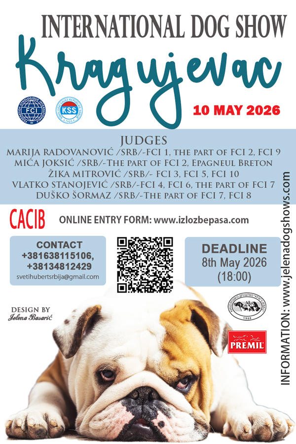 29th International Dog Show CACIB Kragujevac, Serbia, 10th May 2026